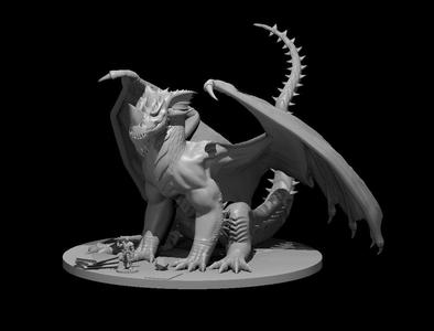 Blue Dragon Playing D&D