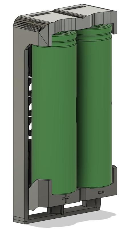 18650 holders with integrated spring