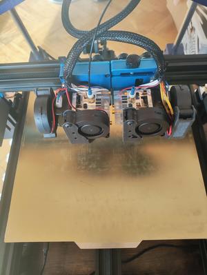 Sovol SV04 mount for BIQU H2v2s Lite extruder + dual 5015 fans