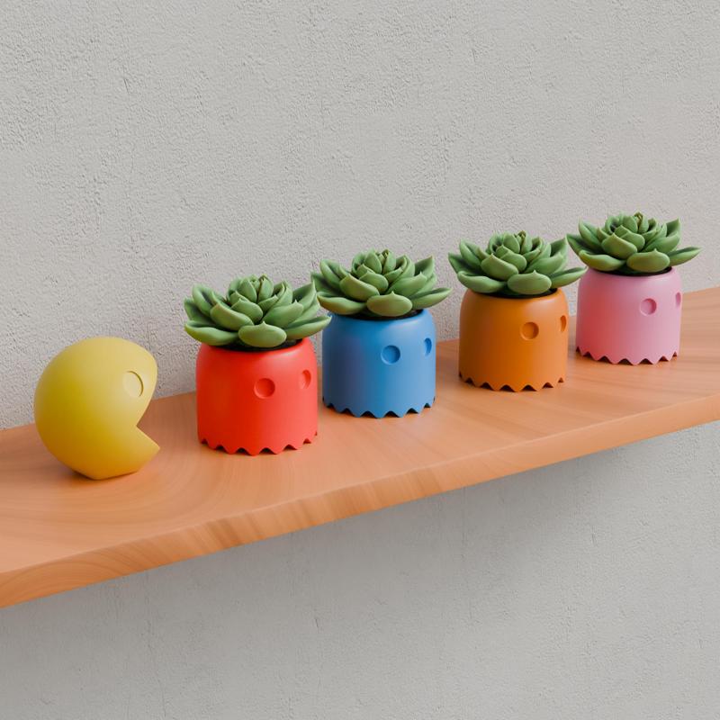 Pacman pot, small plants