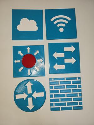 Network diagram drink coasters