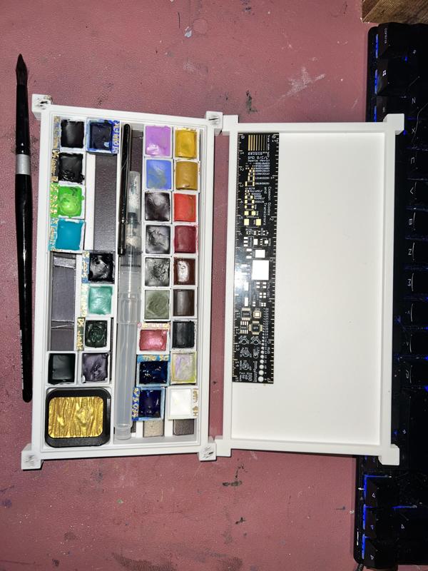 [WIP] MODULAR WATERCOLOR PANS BOX(magnetic)