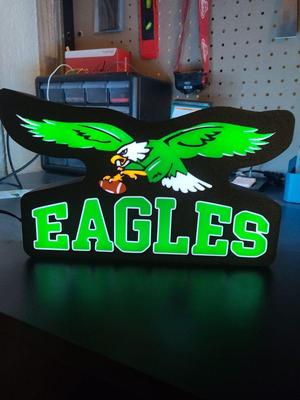 Old Eagles logo Light up Sign, Logo