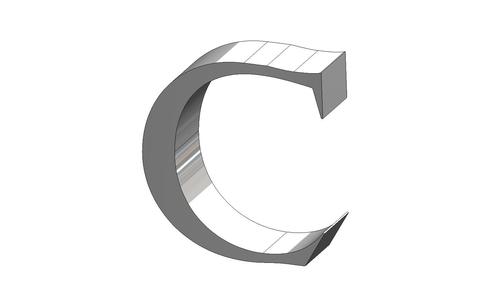 C Castellar Face Font Letter