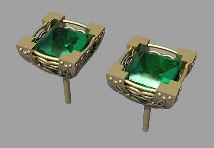square stone earrings 3