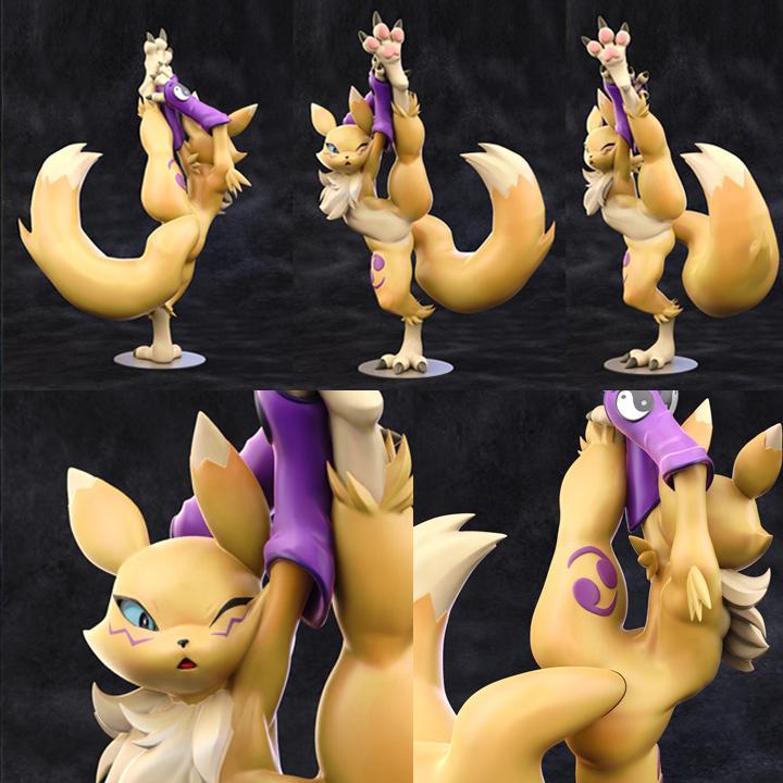 Renamon Stretching 3D Print kit