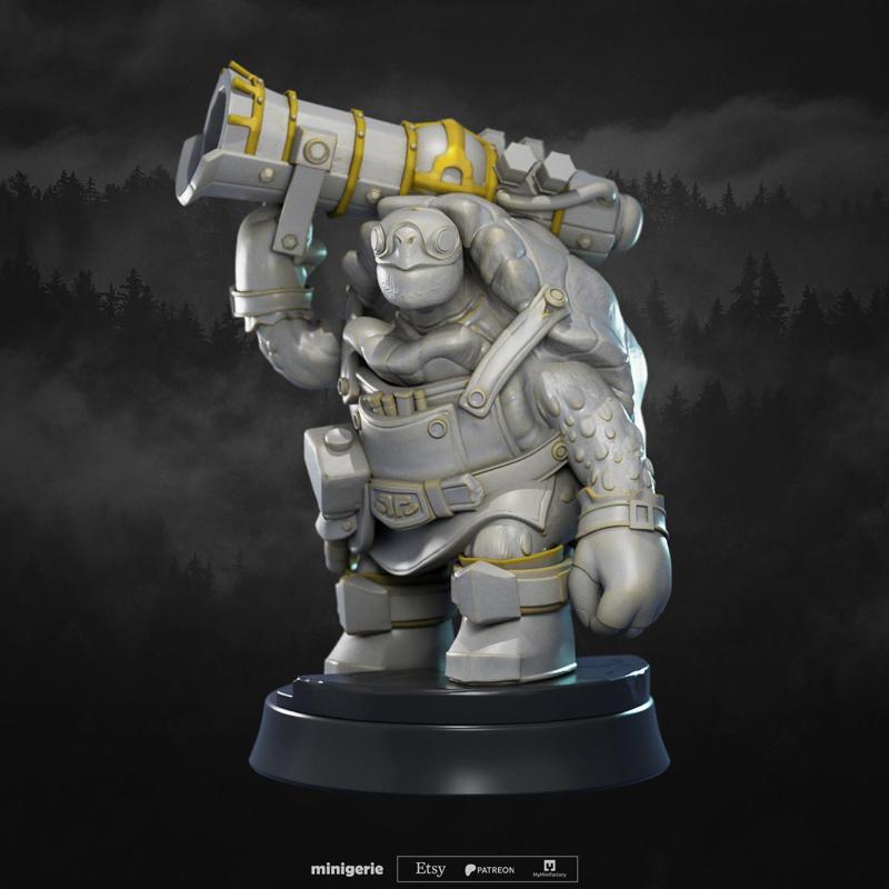 Holbrom - Tortun Artificer - DnD Miniature for Tabletop - 32mm