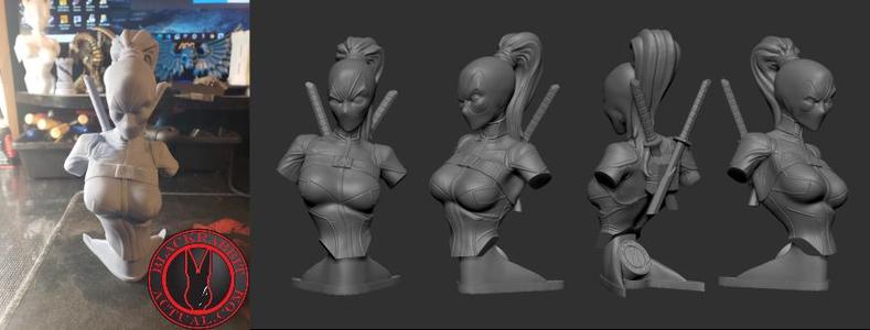 Lady Deadpool bust