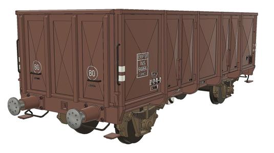 Nederlandse Spoorwegen GTU kolenwagen - Spoor 1/ 1:32