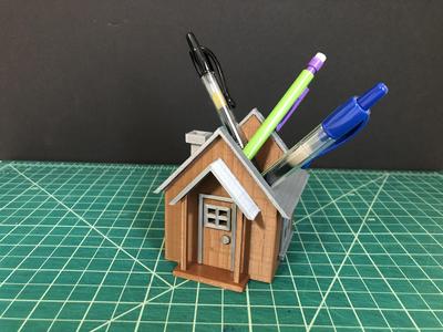 Tiny House Pen Cup