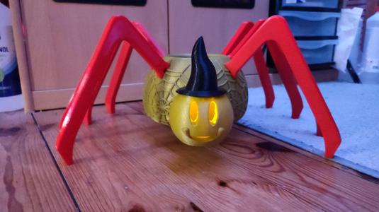 Spider Bowl  - Halloween Spider with LED Head