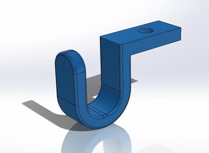 Simple hook under desk