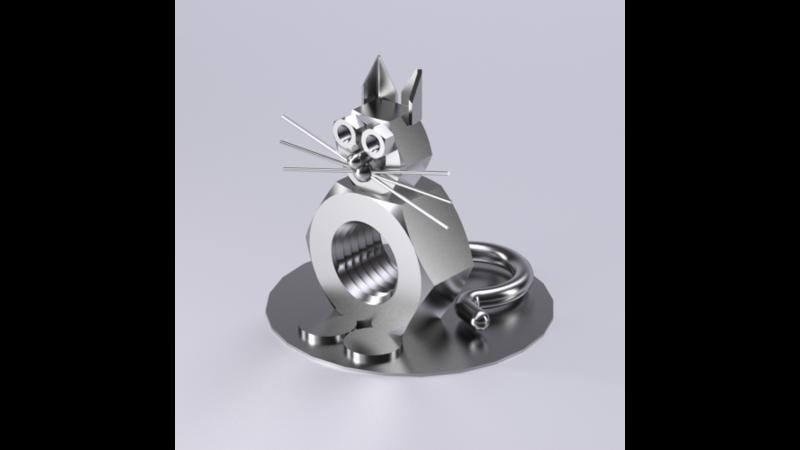 Cat mechanical sculpture