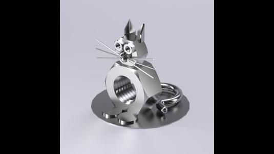 Cat mechanical sculpture