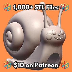 Cute Snail Shaped Decorative Reptile Pet Hide MineeForm FDM 3D Print STL File
