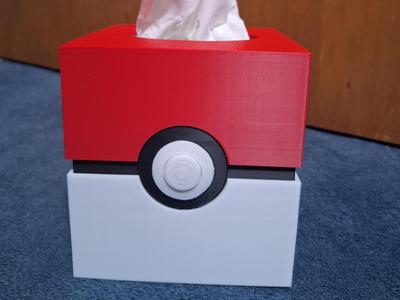 Poke ball Inspired Tissue Box