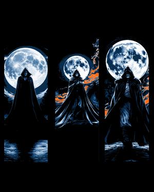 The figure that walks the crossroads at midnight - Set of bookmarks