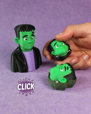 Halloween Frankie Fidget Clicker Keychain - Cute Frankenstein