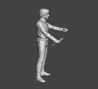 STAR-WARS LUKE SKYWALKER (JEDI KNIGHT OUTFIT .STL .OBJ