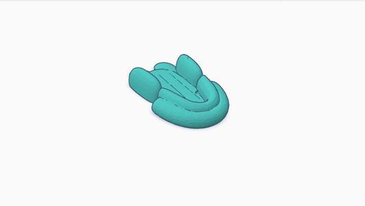 Baby Bed with Curved Pillowing – 3D Model – STL FBX OBJ – Digital Download