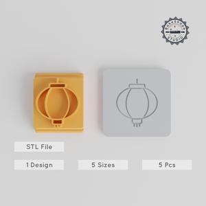 Lantern Stamp Tile Set, 5 Motif Sizes 20-40mm, Perfect for Clay, Cookies & Fondant PRODUCT_2181