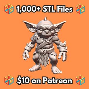28mm DND Fantasy Miniature Cunning Mischievous Goblin Figure MineeForm FDM 3D Print STL File