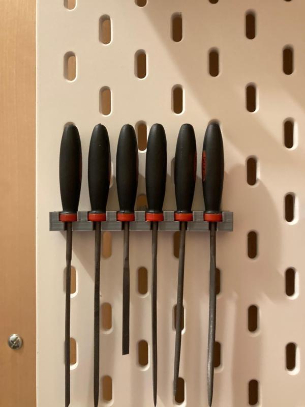 Ikea-Skadis Halter für Schlüsselfeilen