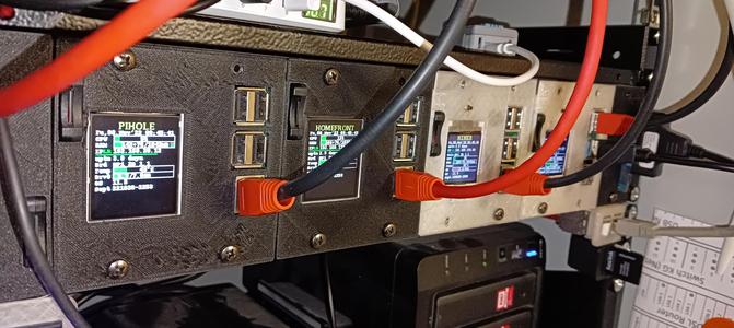 OpenSCAD - Frontpanel for mount Raspberry Pi and ODROID C4 (with display, fan and more) in 19" Rack