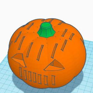 Festive pumkin knife holder.