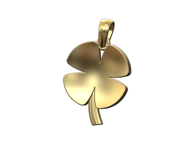 Simple clover pendant charm 3D print model