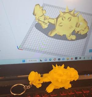 Mario 64 Low Poly keychain