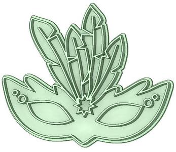 Mask 3 carnival cookie cutter