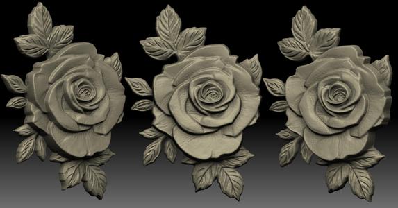Rose relief 3D print model