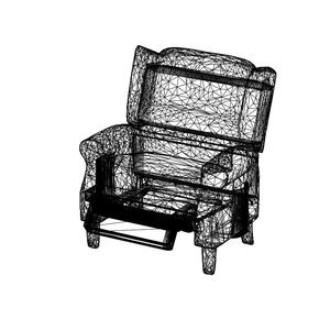 Recliner Armchair 3D Model – STL, OBJ, FBX – Digital File for Miniatures, Renders & 3D Printing