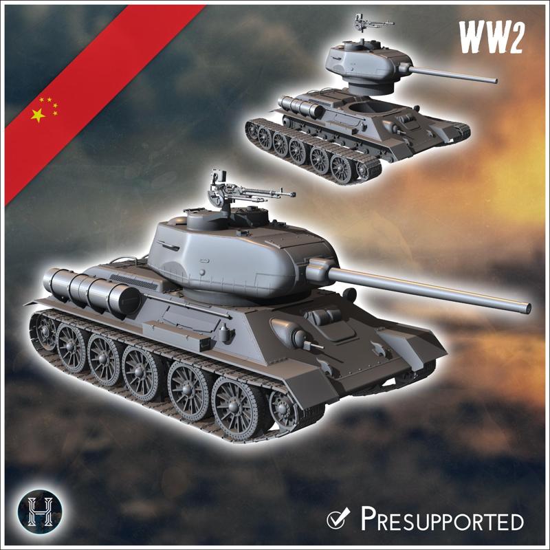 T-34-85 Type 58 Gai - Chinese Modern army Military miniatures People's Liberation Army