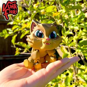 Pet Cat Flexi Print-In-Place + figure & keychain