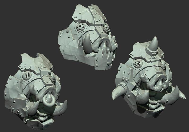 Ron Jawas' armored boar heads