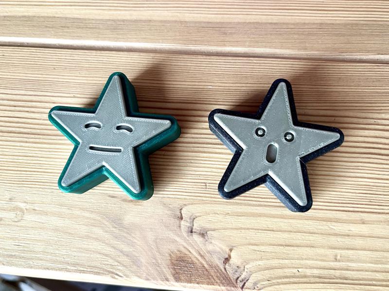 Emoji Block Frightened & Calm Stars