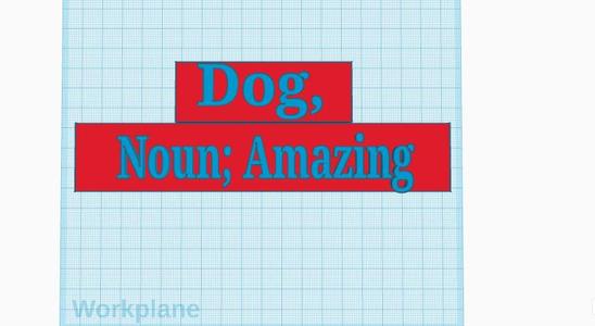 Dog nameplate