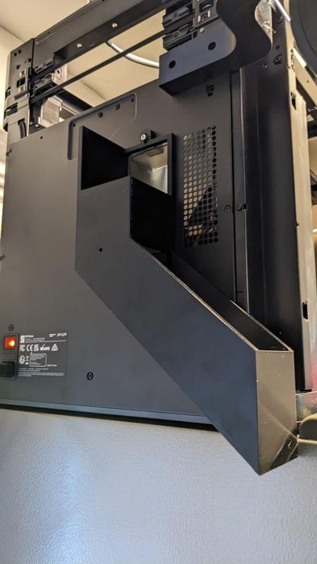 Bambu Lab P1P simple poop chute backwards mounting