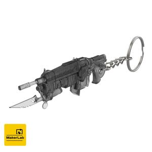 Keychain - Retro Lancer - Gears Of War - Printable 3d model - STL files