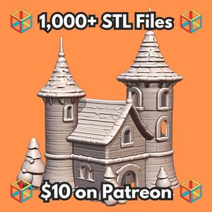 Enchanted Winter Castle Pet Hide for Small Animals MineeForm FDM 3D Print STL File