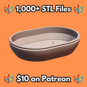 Elegant Oval Bonsai Planter with Gentle Rim Design MineeForm FDM 3D Print STL File
