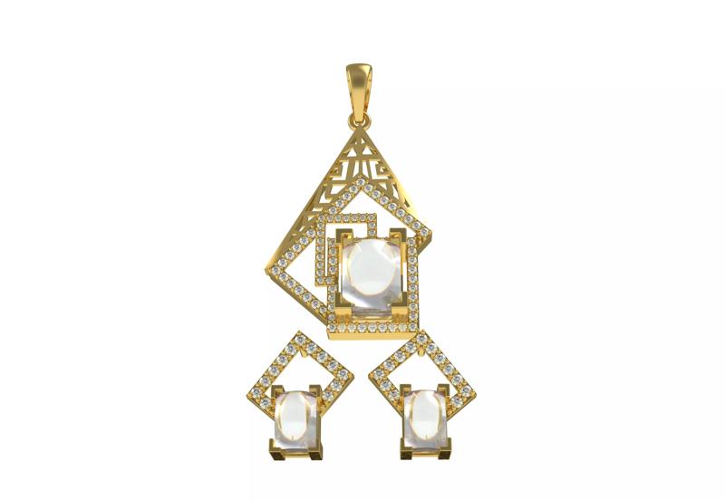 Diamond Pendant Set 05