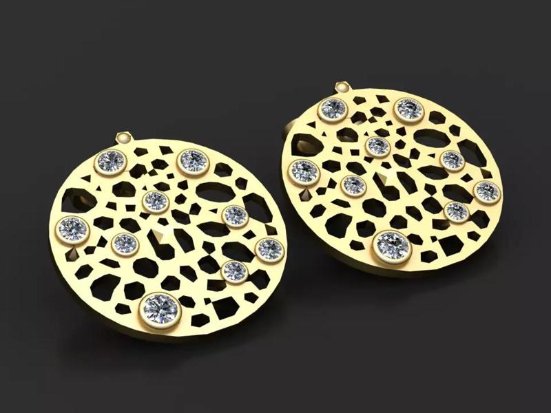 EARRING GOLD PENDANT