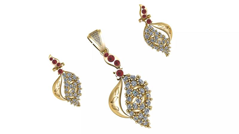 LUXURY DIAMOND LOCKET SET 3D PRINTABLE MODEL