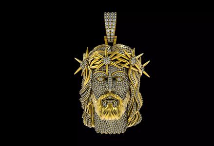 Jesus Piece Iced Pendant