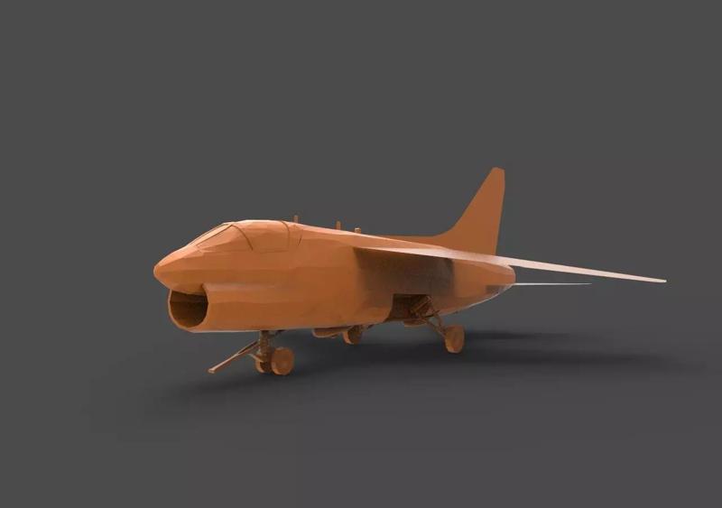 LTV A-7 wooden airplane