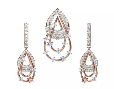 Women Earrings Pendant Set STL FBX JCD Details