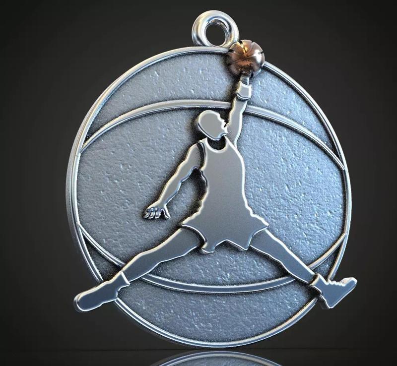 Jordan pendant trinket basketball jump slamdunk
